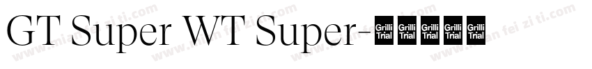 GT Super WT Super字体转换